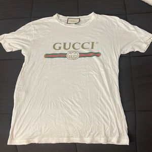 White Gucci tshirt, size medium